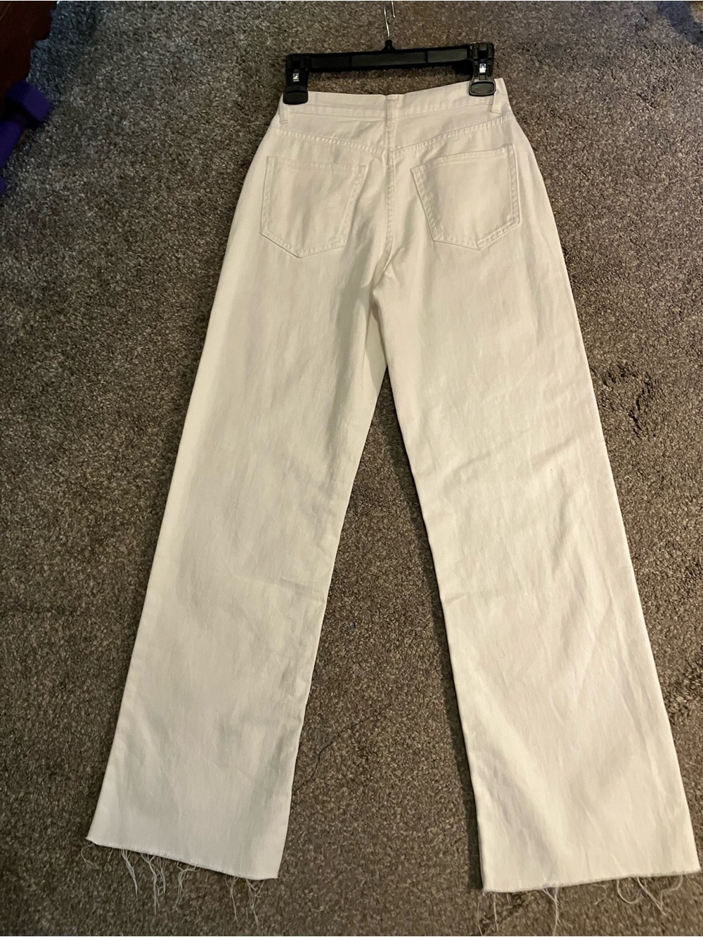 SHEIN White Wide-Leg High-Rise Jeans